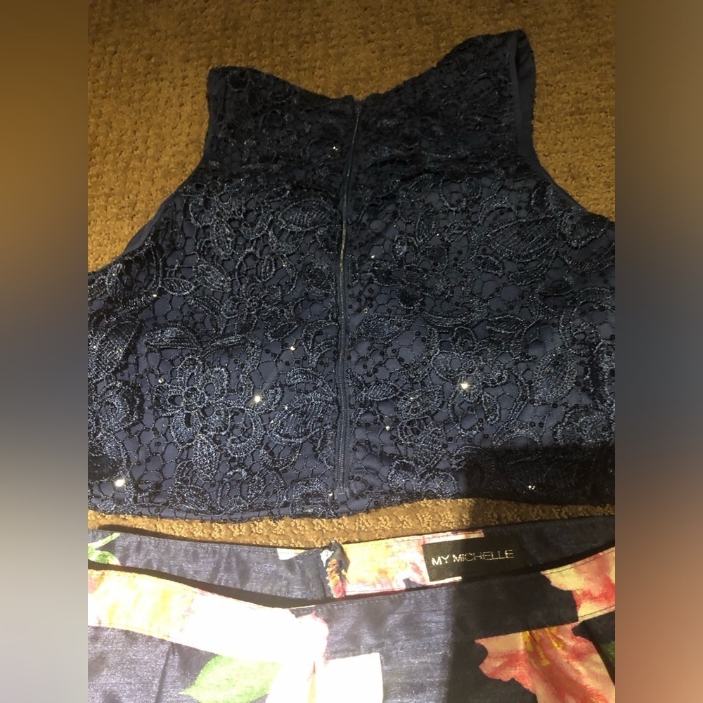 COPY - My Michelle Two-Piece Formal Floral Dress Set! - Picture 7 of 10